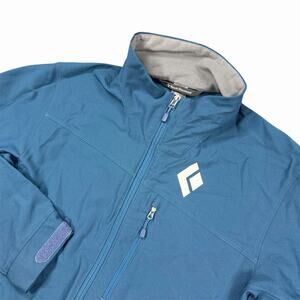 Black Diamond Softshell Jacket Men Medium Blue Schoeller Stretch Full Zip